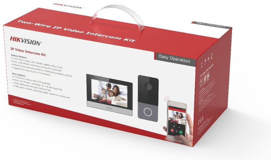 Hikvision видеодомофон DS-KIS603-P(C) черный купить,145349