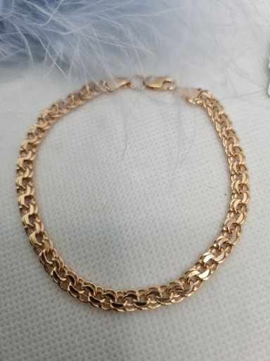 Браслет Zhanar Gold ZHA84/178 длина 19 см, вес 3.98 г золото, плетение бисмарк