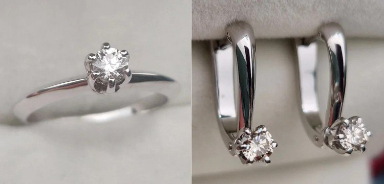 Комплект Deimantas 106206363 17р 5,76гр 0,24ct 0,40ct. купить,NaN