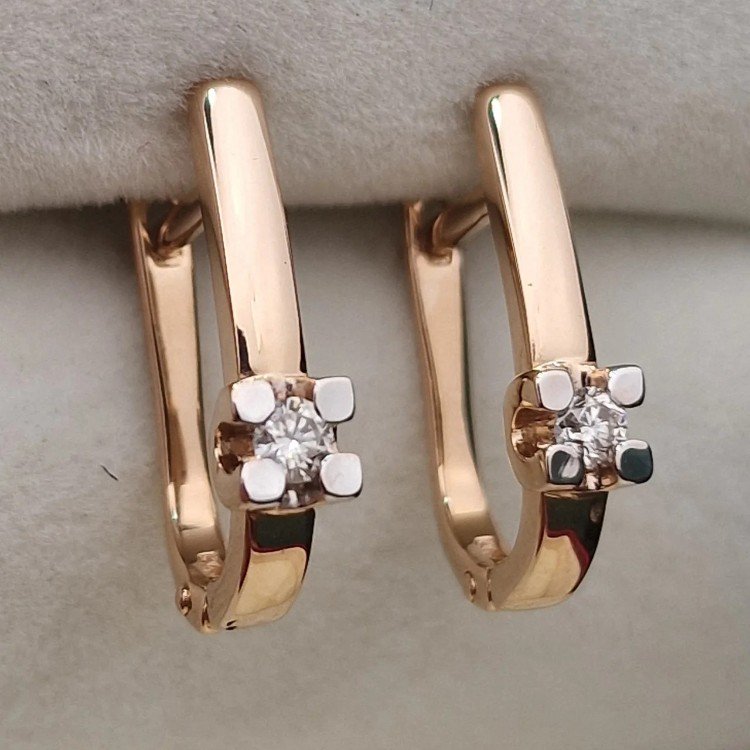 Серьги Deimantas 106081104 2,88гр 0,162ct. купить,NaN
