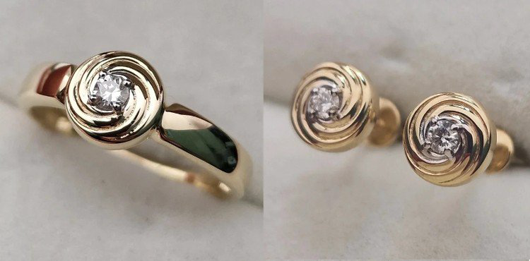 Комплект Deimantas 106089872 17р 4,55гр 0,07ct 0,12ct. купить,NaN