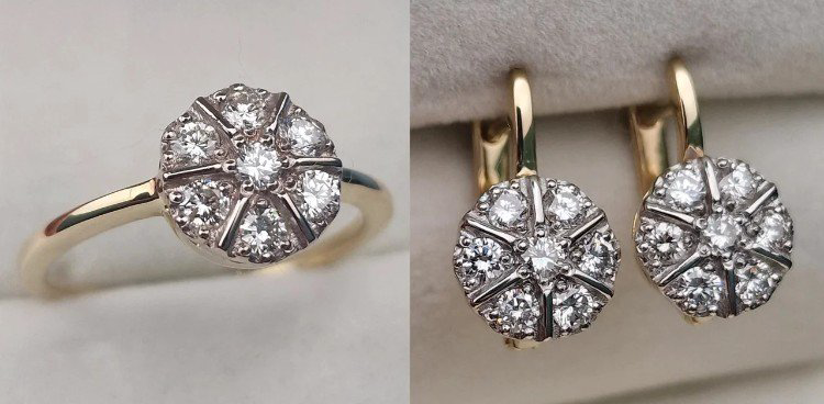 Комплект Deimantas 106089862 18р 5,82гр 0,422ct 0,844ct. купить,NaN