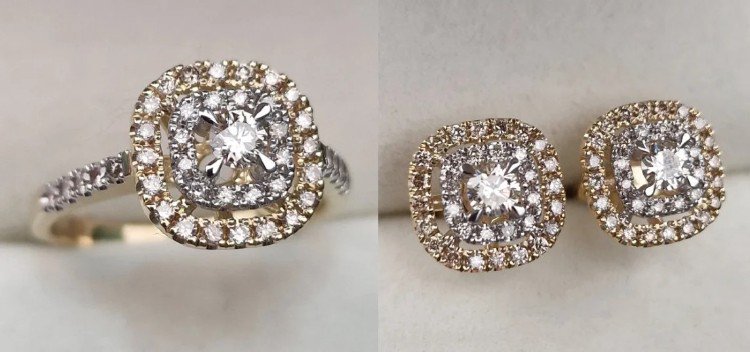 Комплект Deimantas 106116658 17,5р 7,36гр 0,513ct 0,91ct. купить,NaN