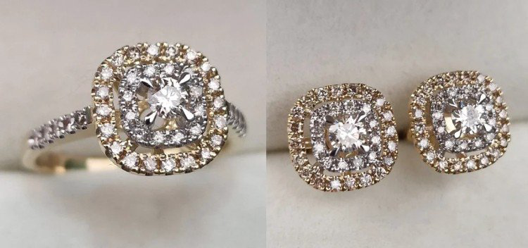 Комплект Deimantas 106116658 17,5р 7,36гр 0,513ct 0,91ct. купить,NaN