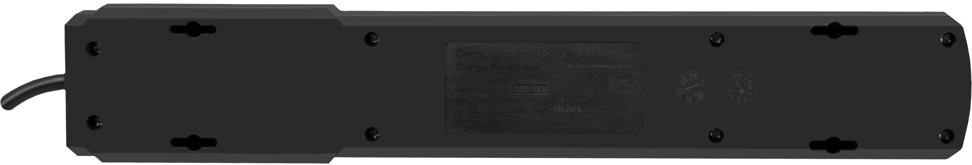 Сетевой фильтр Defender DFS 451 1.8m черный купить,2323