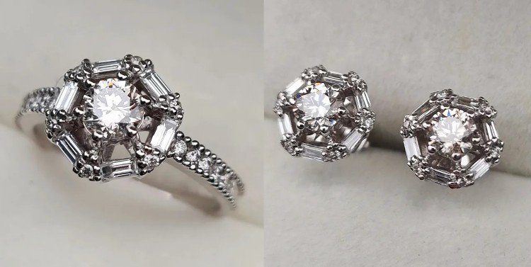 Комплект Deimantas 106089840 17,5р 8,4гр 0,94ct 1,42ct. купить,NaN