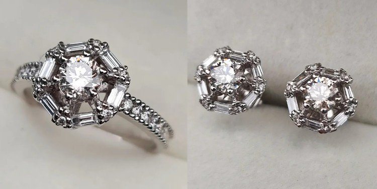 Комплект Deimantas 106089840 17,5р 8,4гр 0,94ct 1,42ct. купить,NaN