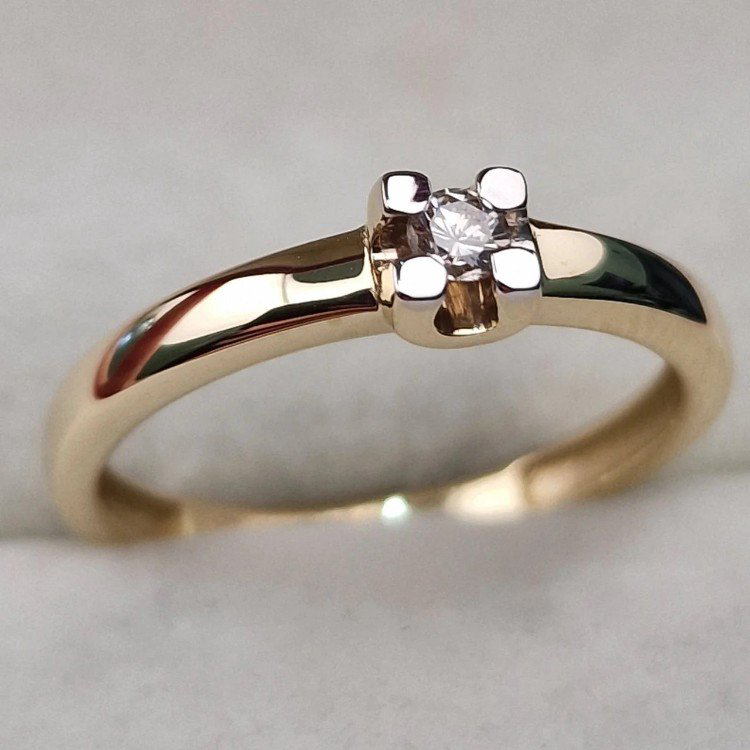 Кольцо Deimantas 106078392 17р 2,19гр 0,12ct. купить,NaN