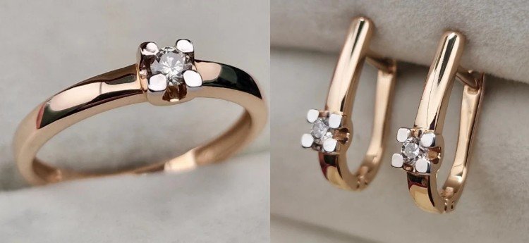 Комплект Deimantas 106206089 18р 5,21гр 0,095ct 0,162ct. купить,NaN