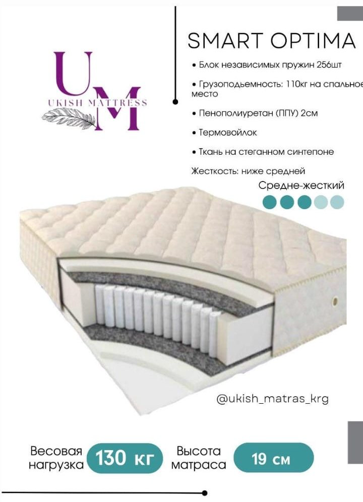 Матрас Smart Optima Ukish, 180x200x19 см - ForteMarket Матрас Smart Optima Ukish, 180x200x19 см купить,1000000