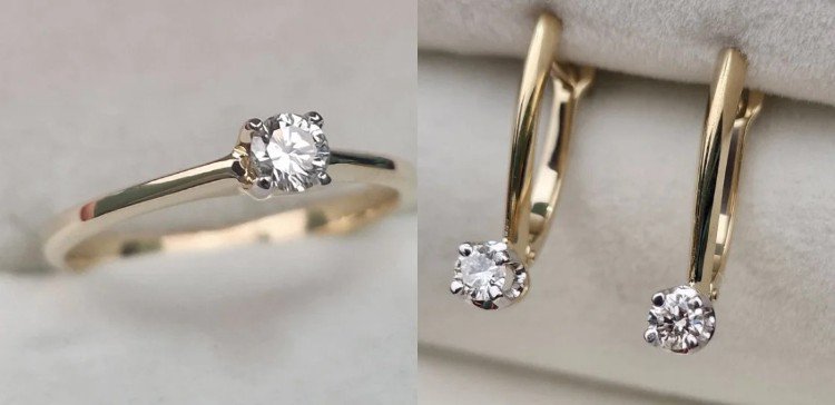 Комплект Deimantas 106206299 16р 3,71гр 0,17ct 0,32ct. купить,NaN