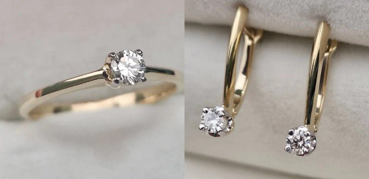 Комплект Deimantas 106206299 16р 3,71гр 0,17ct 0,32ct. купить,NaN