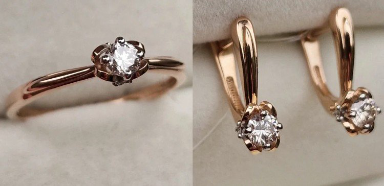Комплект Deimantas 106206136 18р 3,35гр 0,19ct 0,37ct. купить,NaN