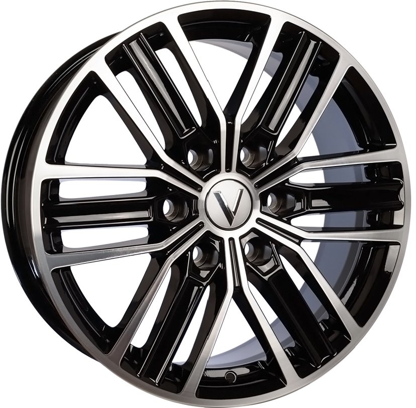 Комплект дисков Вектор B218 6x139,7 R18x7,5 CB67,1 ET38 Алмаз черный 