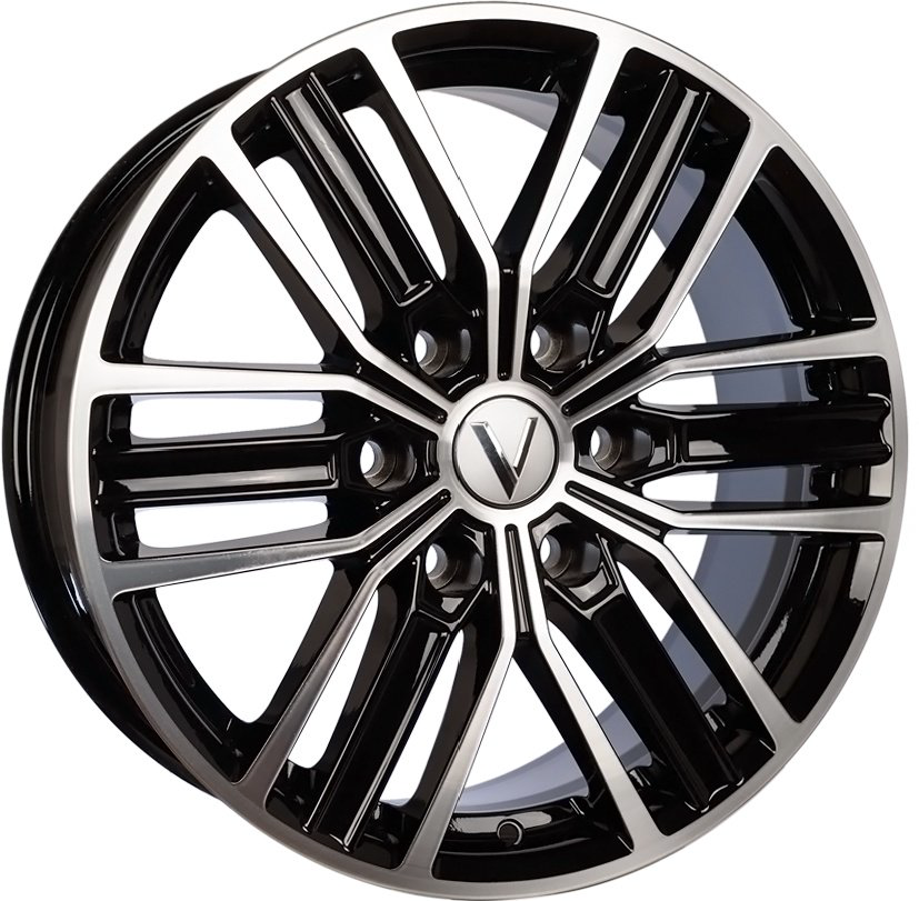Комплект дисков Вектор B218 6x139,7 R18x7,5 CB67,1 ET38 Алмаз черный 
