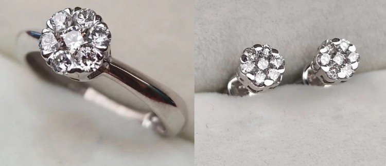 Комплект Deimantas 106172476 16р 3,81гр 0,37ct 0,33ct. купить,NaN