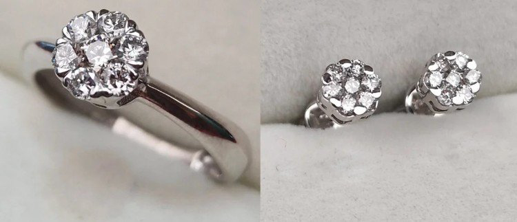 Комплект Deimantas 106172476 16р 3,81гр 0,37ct 0,33ct. купить,NaN