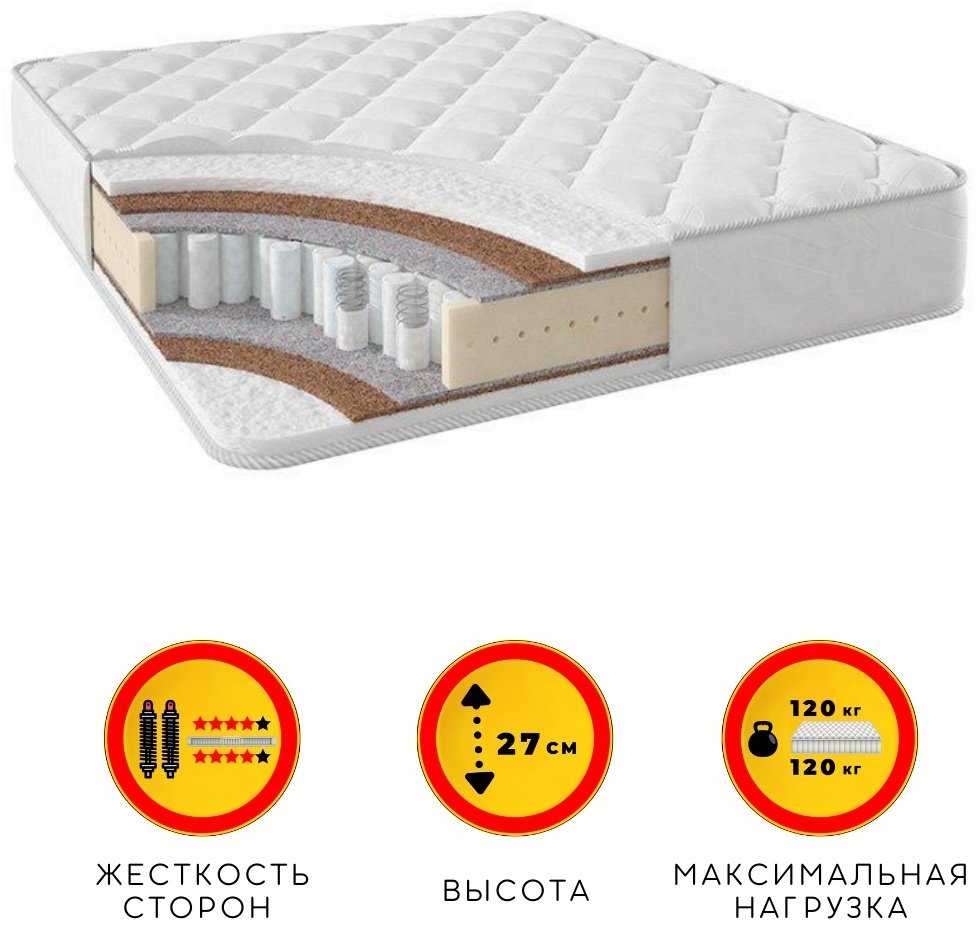 Матрас ALI HOUSE Uani Luza-Lux, 140x185x27 см - ForteMarket Матрас ALI HOUSE Uani Luza-Lux, 140x185x27 см купить,256799