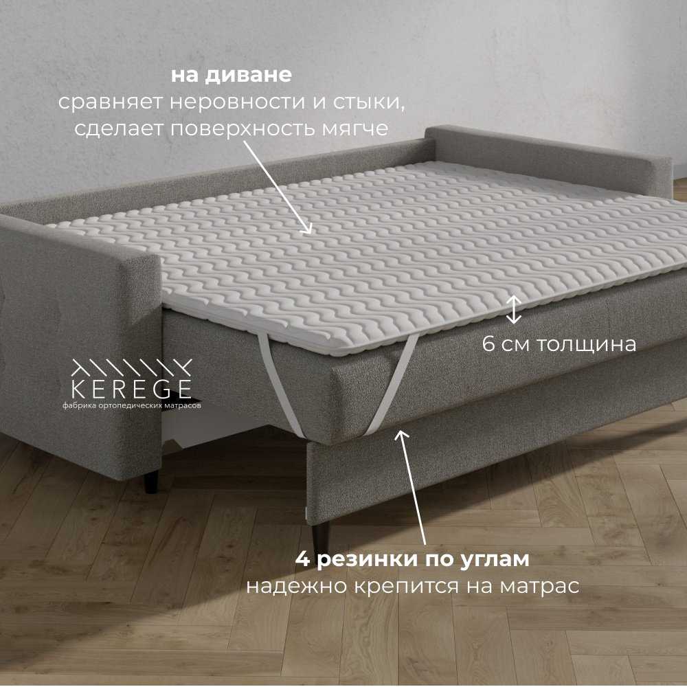 Топпер Kerege Memory, 150x200x6 см - ForteMarket Топпер Kerege Memory, 150x200x6 см купить,49685