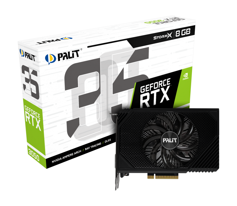 Видеокарта Palit GeForce RTX 3050 StormX 8Gb NE63050018P1-1070F купить,0