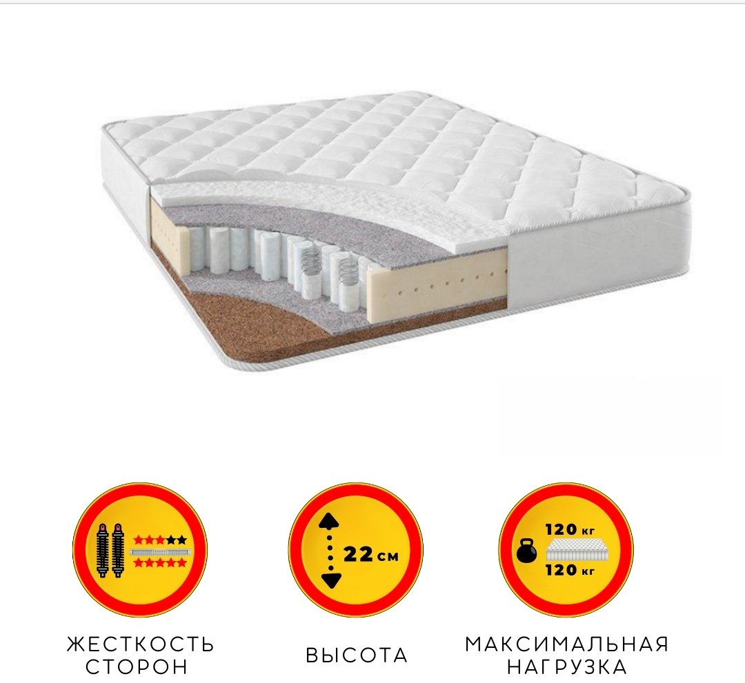 Матрас ALI HOUSE Uani Cara-Lux, 140x185x22 см купить,107320