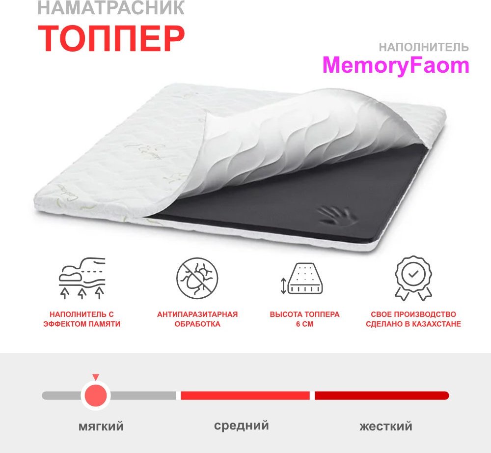 Топпер SoftMatras MemoryCloud, 200x200x6 см - ForteMarket Топпер SoftMatras MemoryCloud, 200x200x6 см купить,54899