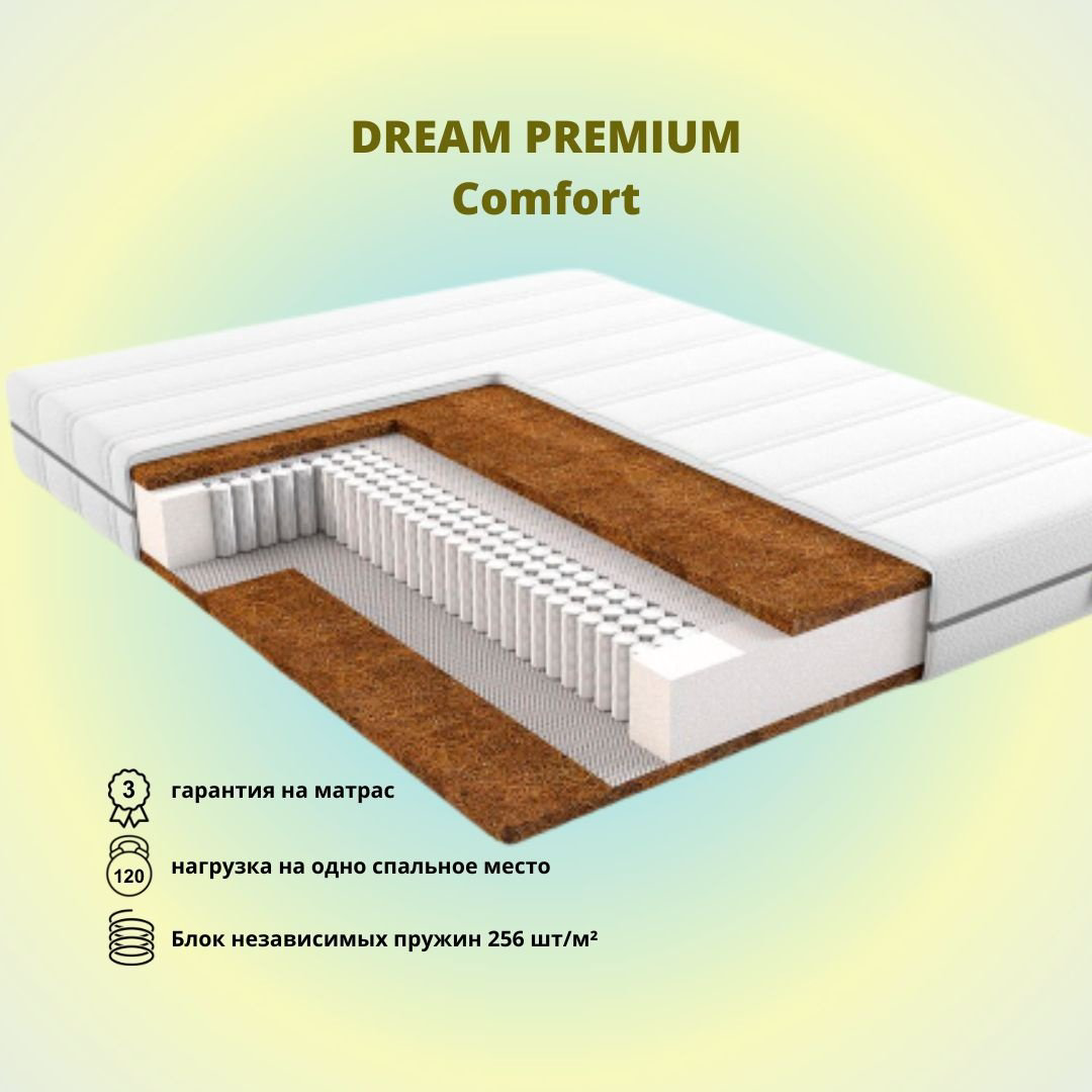 Матрас LAVKa DRЕAM РREMIUM Comfort, 170x210x20 см купить,93786