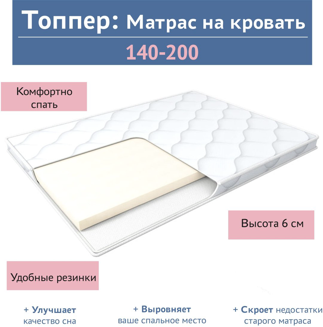 Топпер Sleep King Memori Lux, 140x200x6 см - ForteMarket Топпер Sleep King Memori Lux, 140x200x6 см купить,63999
