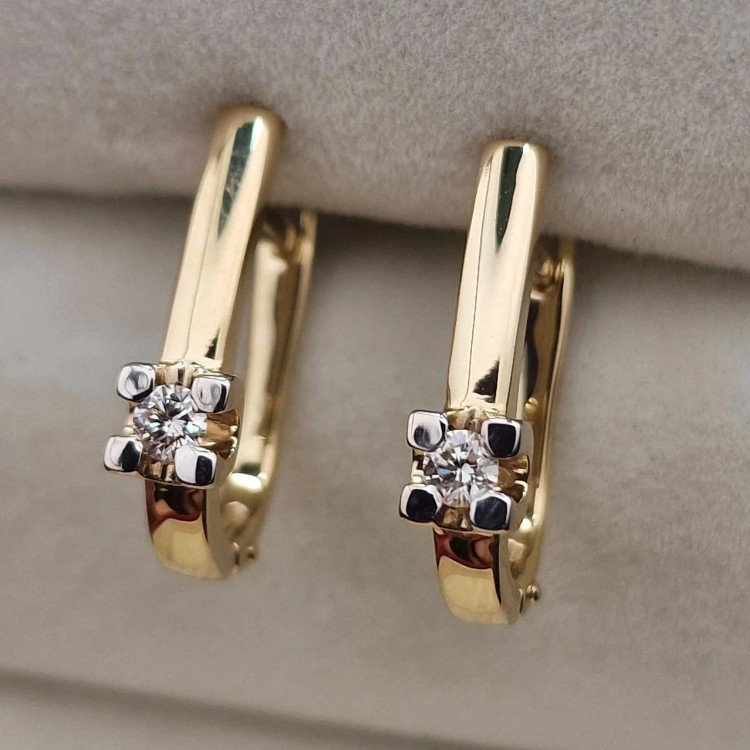 Серьги Deimantas 106086432 2,58гр 0,151ct. купить,NaN