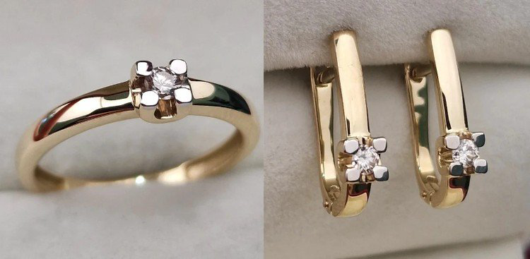 Комплект Deimantas 106089541 17р 4,77гр 0,12ct 0,151ct. купить,NaN
