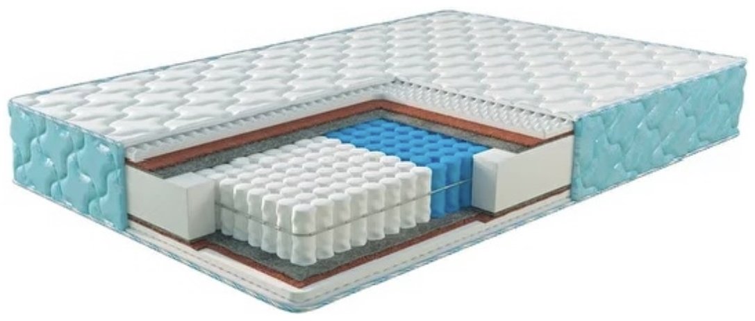 Матрас SoftMatras Престиж кокос, 160x200x20 см, чехол хлопок, жаккард, белый купить,199815