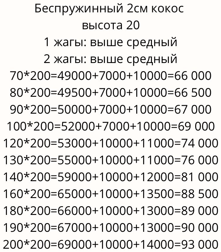 Матрас Best soft Зима лето, 170x220x19 см купить,81000
