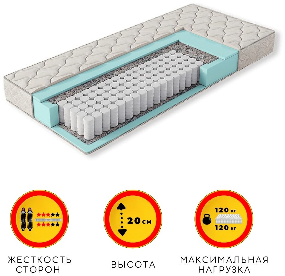 Матрас ALI HOUSE Uani Sindo, 125x195x20 см купить,158998