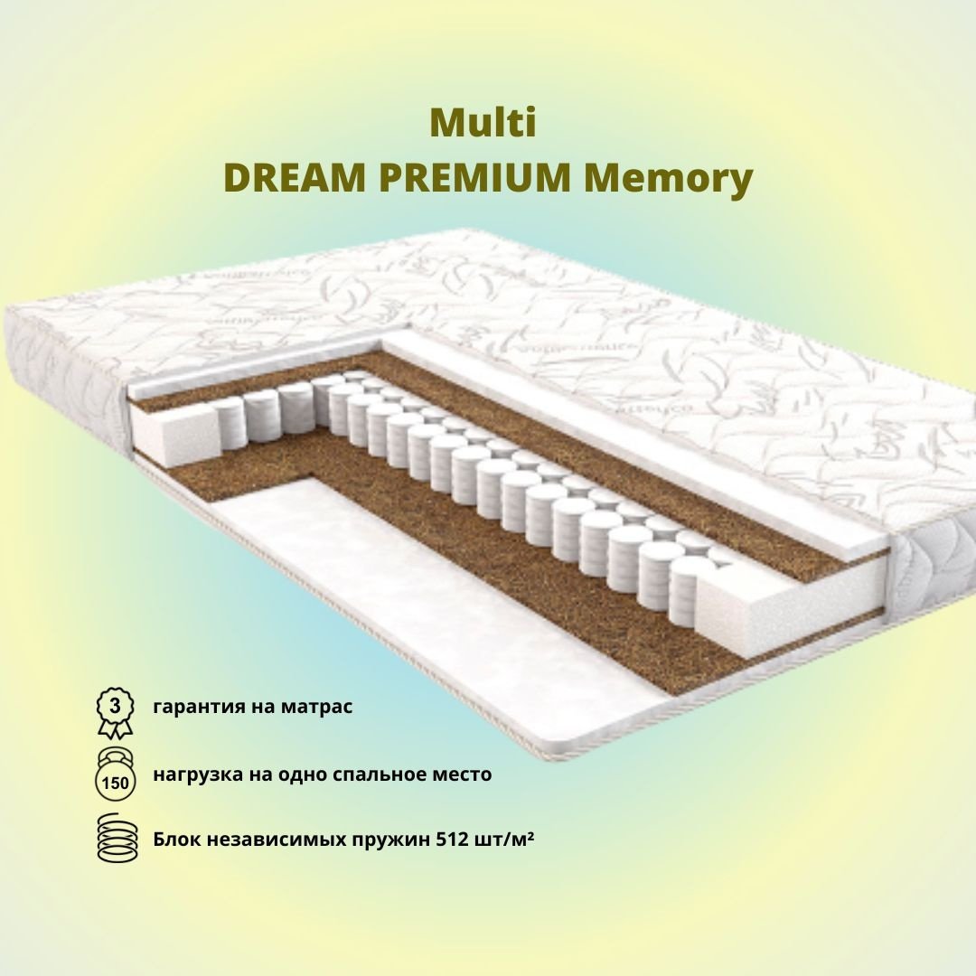 Матрас LAVKa Мulti DRЕAM РREMIUM Memory, 190x200x25 см - ForteMarket Матрас LAVKa Мulti DRЕAM РREMIUM Memory, 190x200x25 см купить,149315