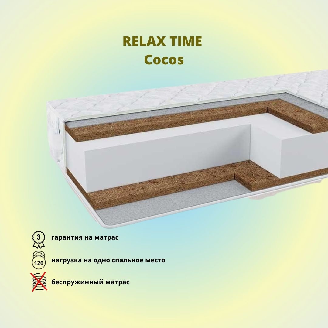 Матрас LAVKa RЕLAX ТIME Cocos, 160x200x20 см купить,95559
