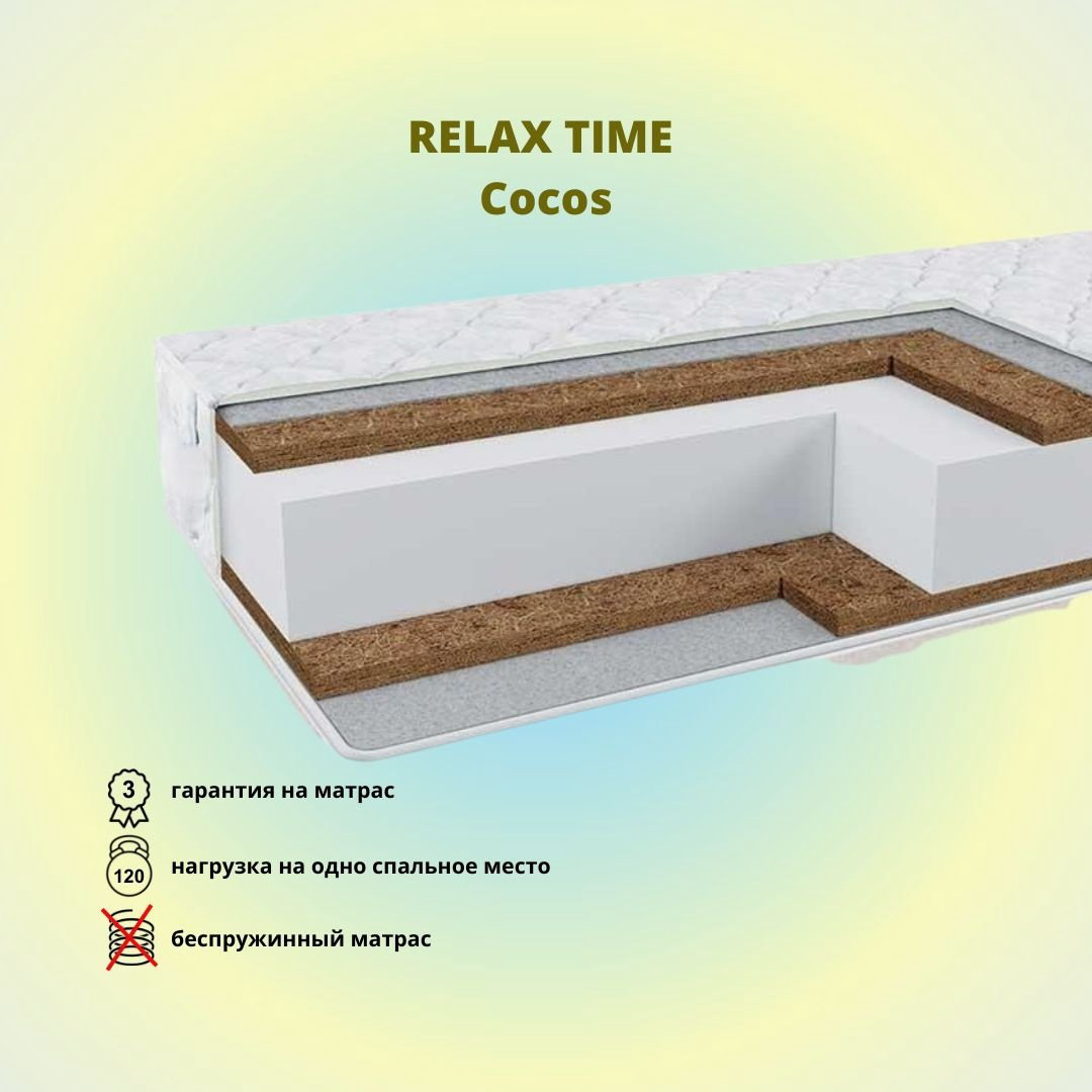 Матрас LAVKa RЕLAX ТIME Cocos, 160x200x20 см купить,95559
