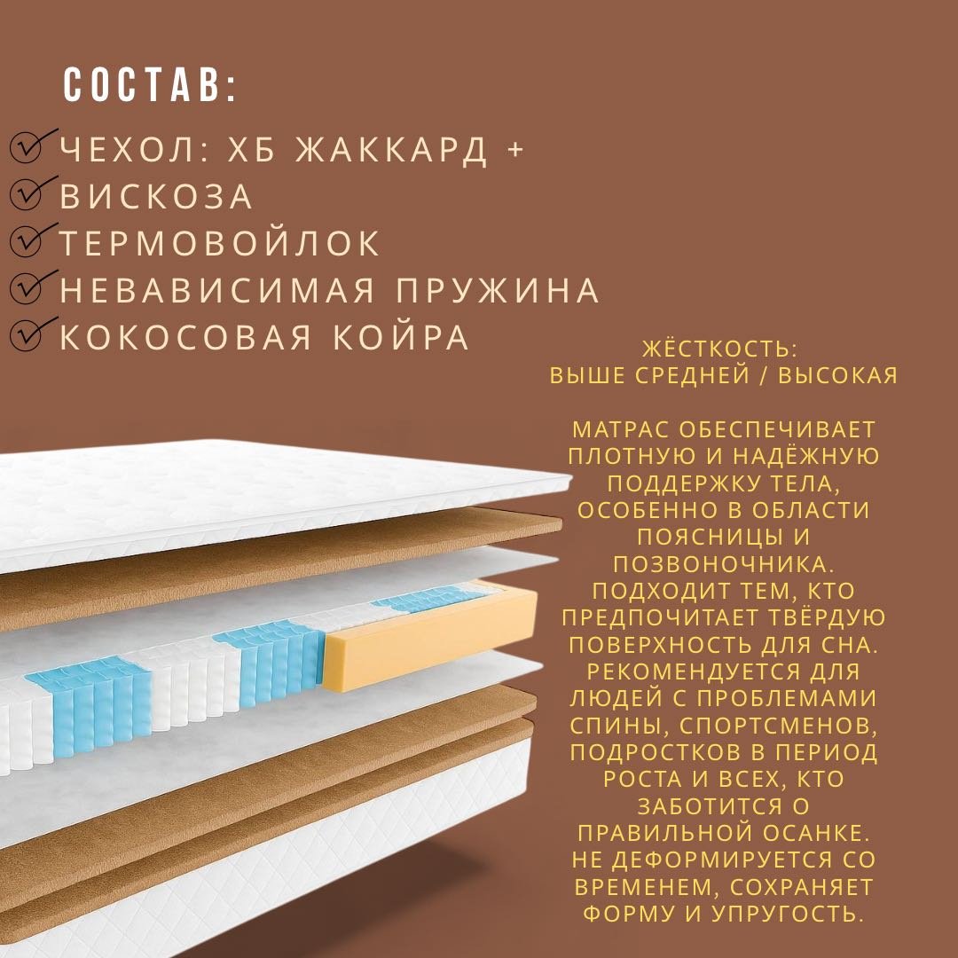 Матрас Best soft ORTOLUX, 170x200x25 см купить,121000