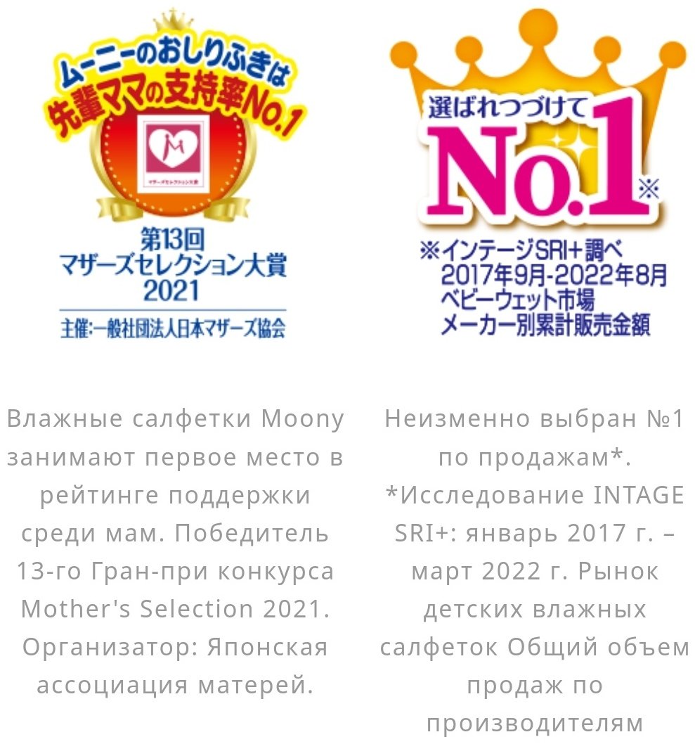 Детские влажные салфетки Moony 741512500 76 шт купить,NaN
