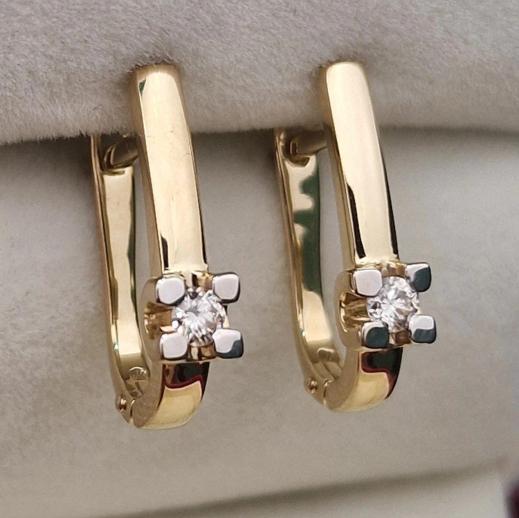 Серьги Deimantas 106082413 2,83гр 0,17ct. купить,NaN