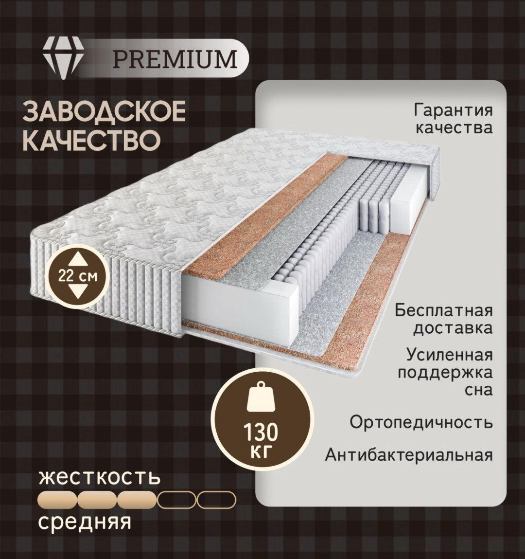 Матрас Shining Star Premium, 115x195x22 см - ForteMarket Матрас Shining Star Premium, 115x195x22 см купить,1000000