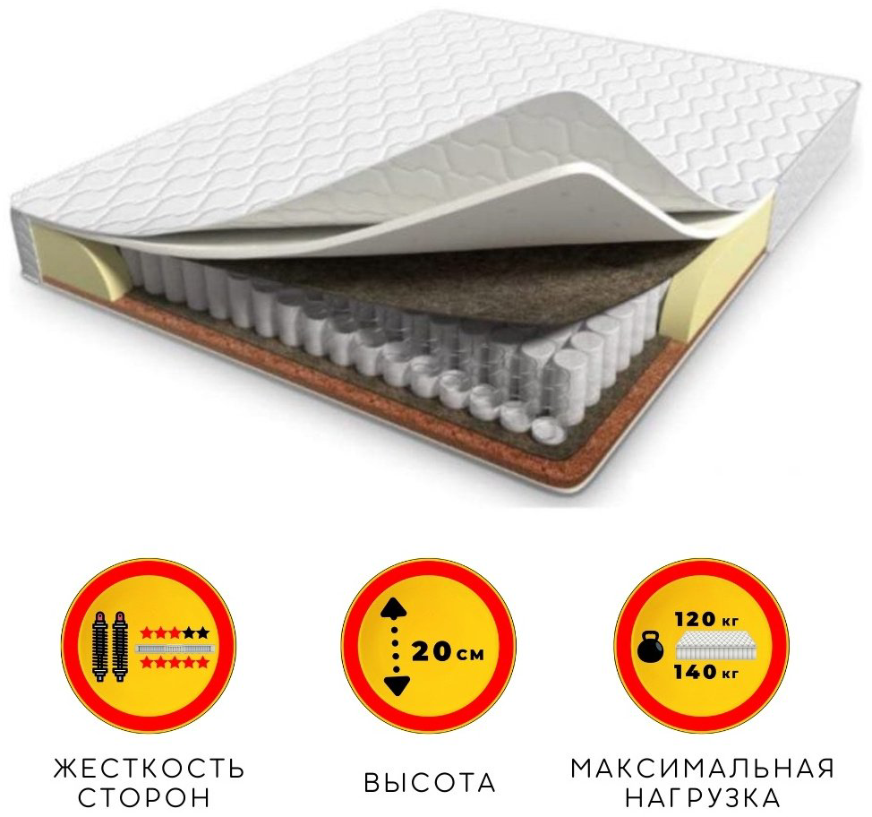 Матрас ALI HOUSE Uani Musi, 80x186x20 см, чехол вискоза - ForteMarket Матрас ALI HOUSE Uani Musi, 80x186x20 см, чехол вискоза купить,116469
