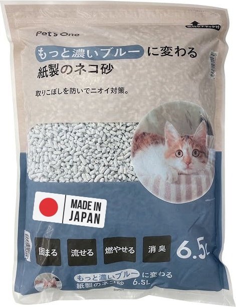 Наполнитель Pets One бумажный комкующийся синий 6.5 л