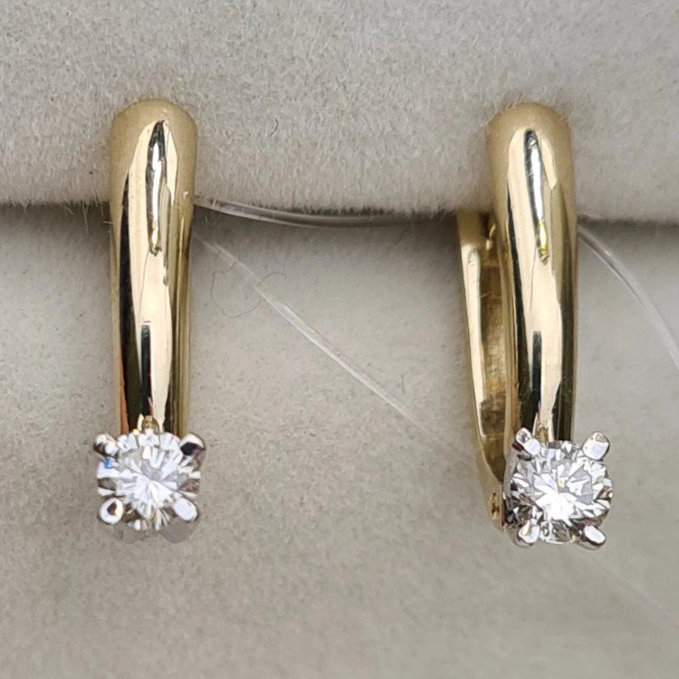 Серьги Deimantas 106173963 3,26гр 0,22ct. купить,NaN