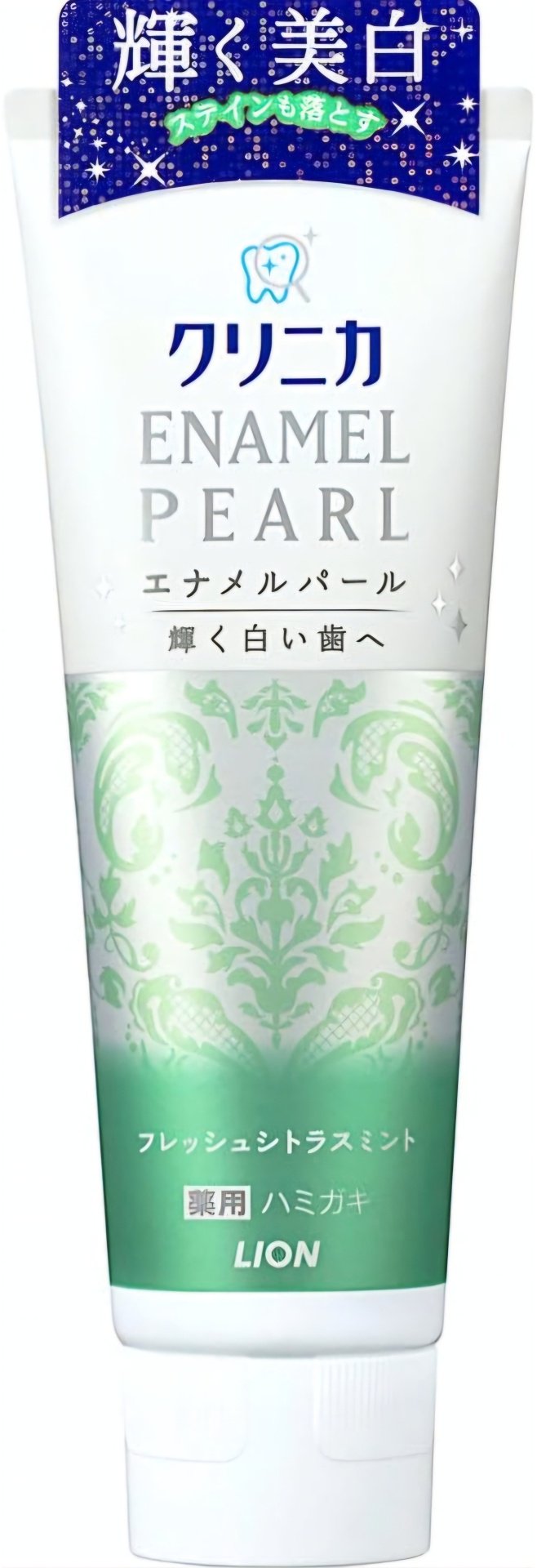 Lion clinica Enamel Pearl (свежая цитрусовая мята) зубная паста 130 г