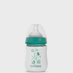 Бутылочка Baboo стеклянная для кормления Anti-Colic 150мл. 3м+ зеленая