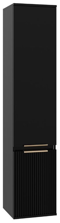 Комплект для ванной Brevita Enfida (шкаф-пенал, тумба под раковину, раковина) черный