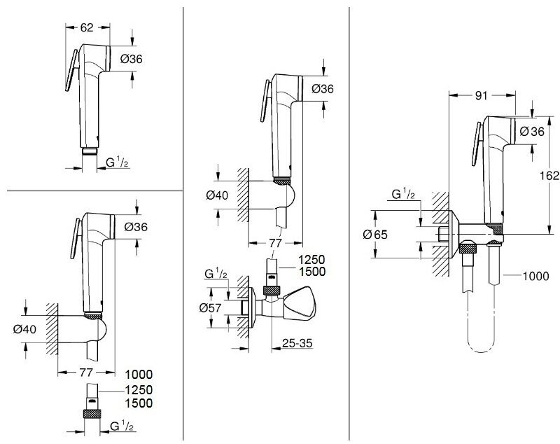Grohe гигиенический душ Tempesta-F купить,27200