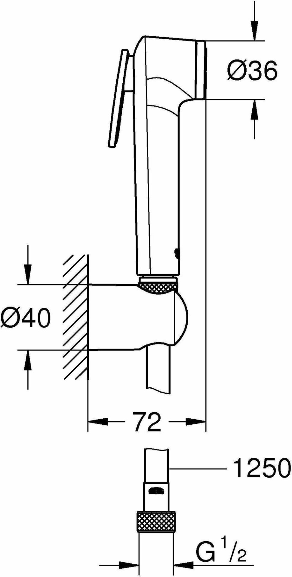 Grohe гигиенический душ Tempesta-F купить,27200