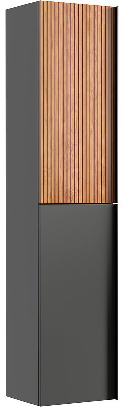 Шкаф-пенал навесной KABINKA.KZ PDL35GR 35x30x160см серо-коричневый купить,NaN