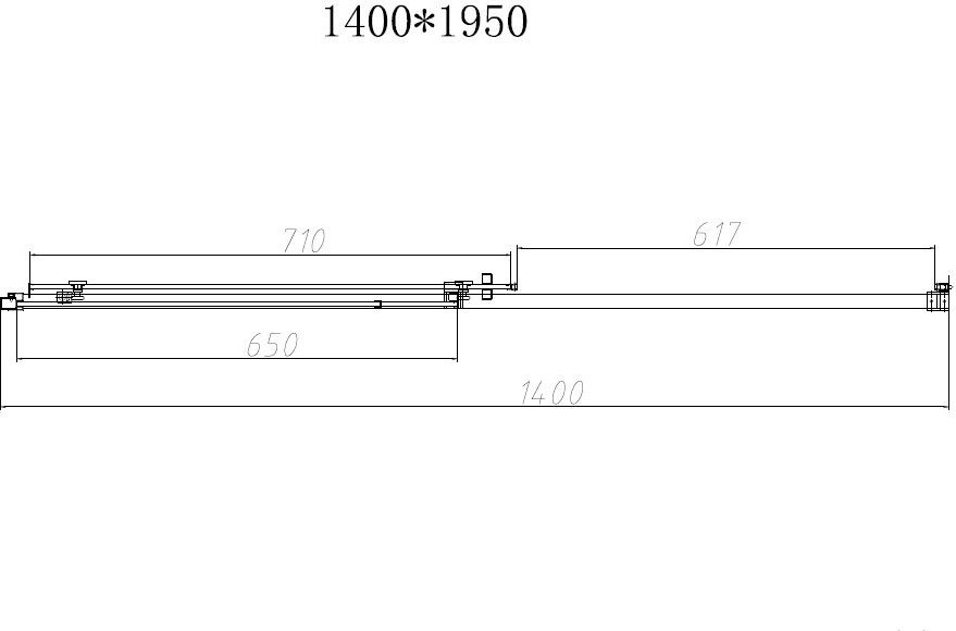 Душевое ограждение KABINKA.KZ одностенное Slim-N VDS-4SN140CLG, 1400х1950 мм